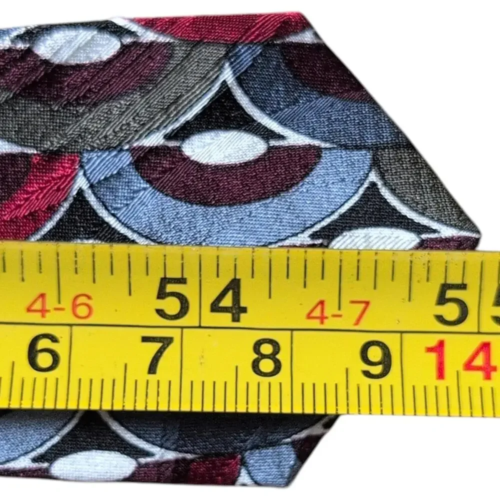Como Collezione‎ Tie Set Mens Silk Necktie Geometric Pattern Italy Classic